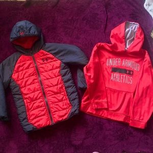 Under Armor winter coat and Hoodie